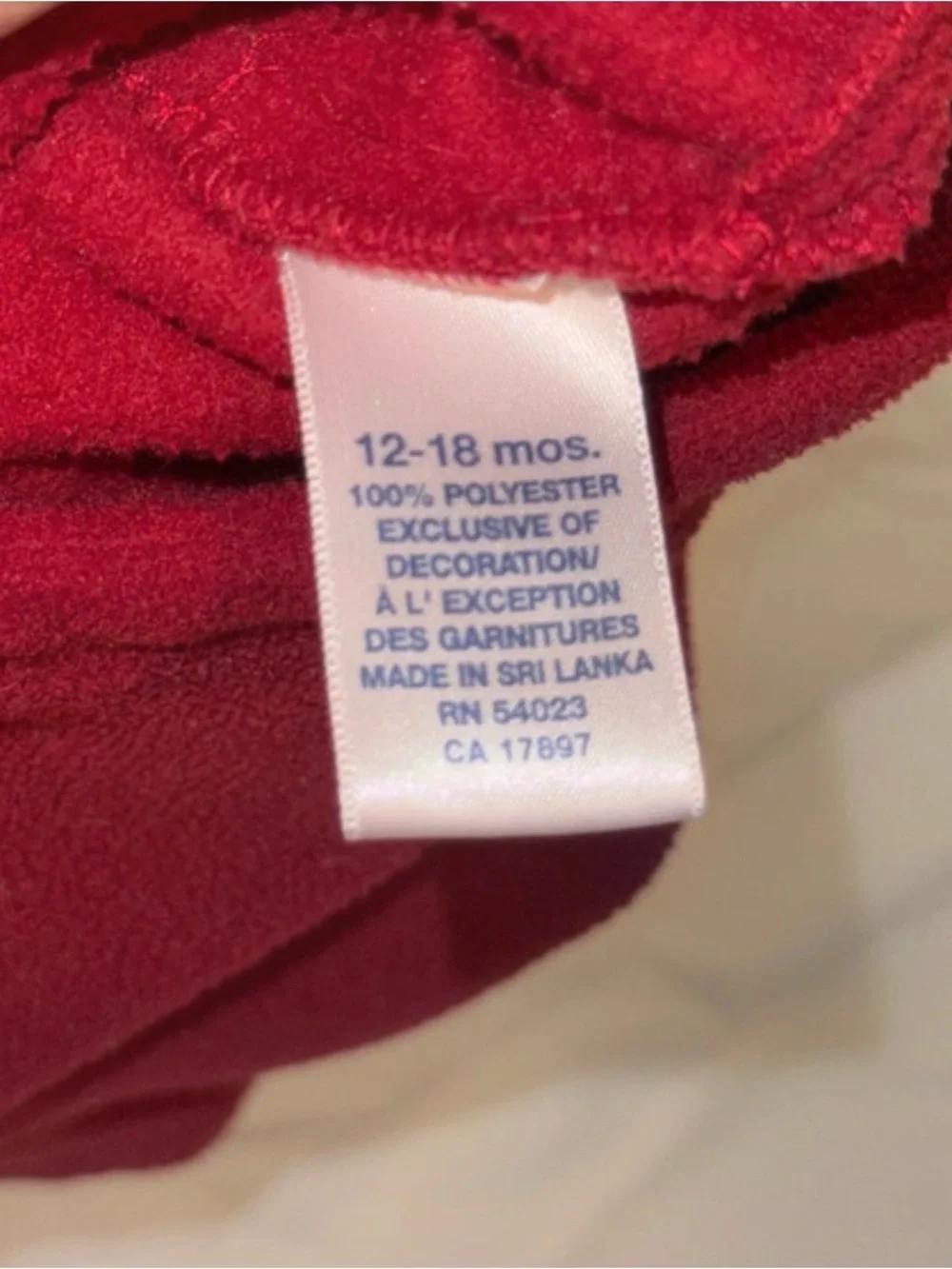 Old Navy Toddler Red Fleece Pullover Jacket